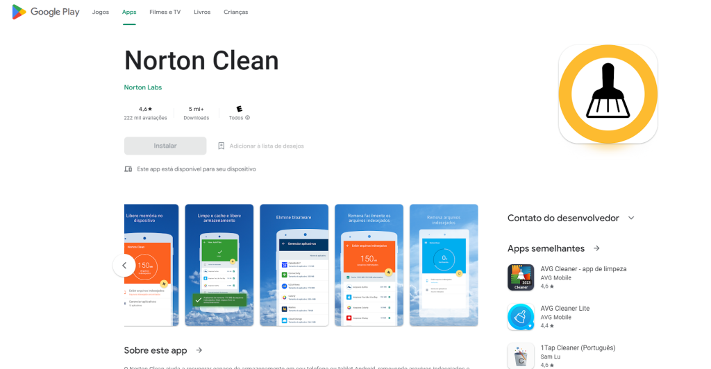 Baixar Norton Clean (fonte: Google adaptada)